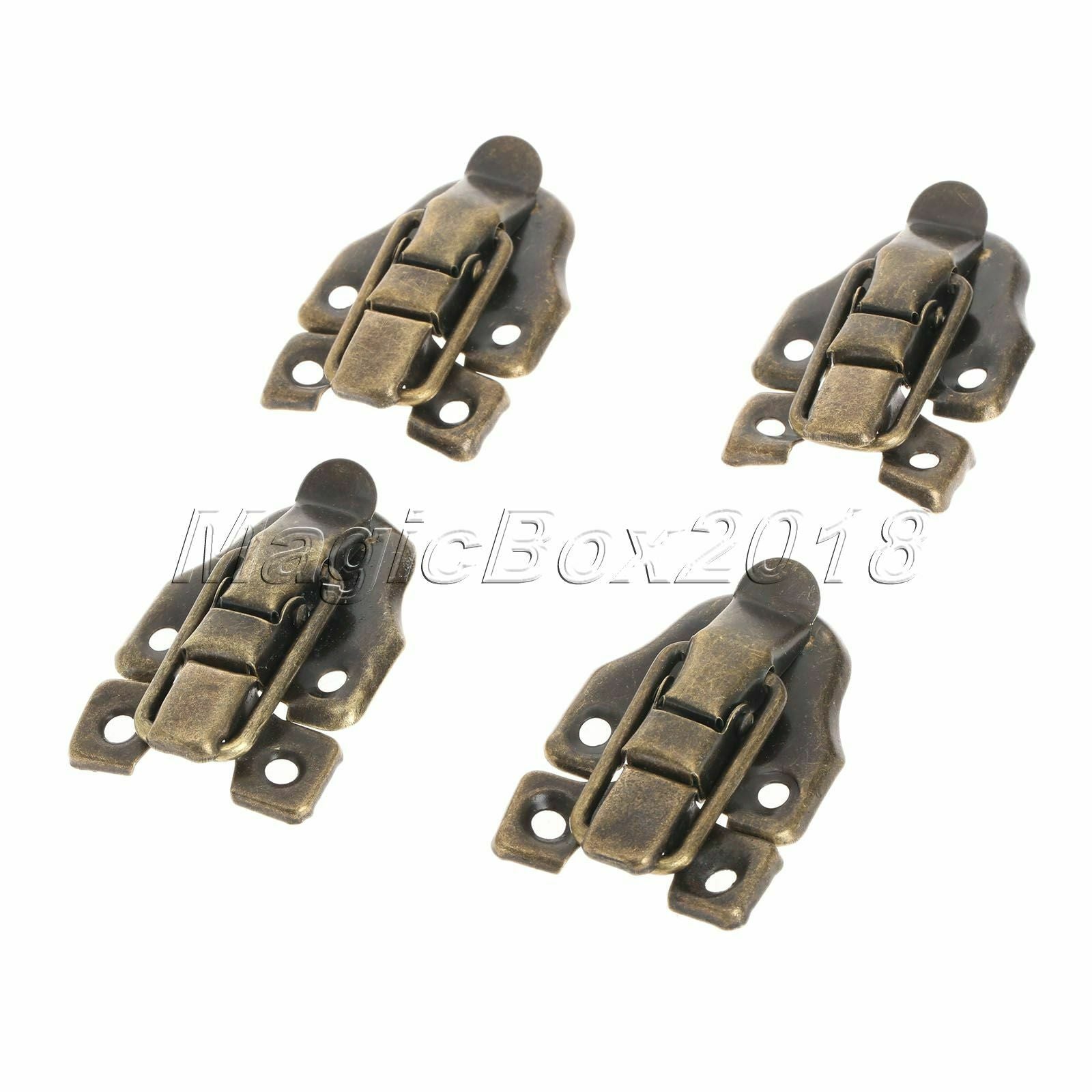 4pcs Retro Latch Catch Jewellery Box Gift Case Wardrobe Hasp Pad Chest Lock Hook