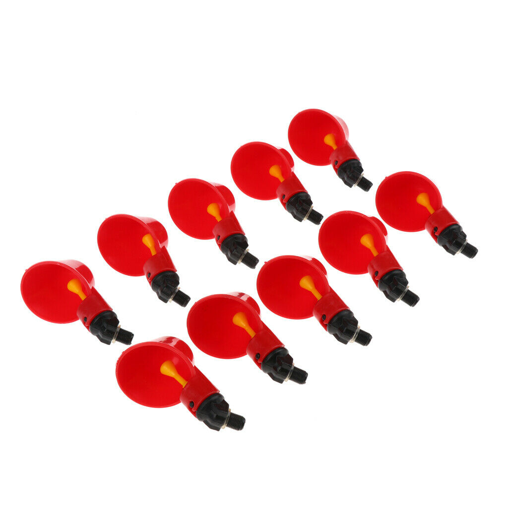 10 Pieces Chicken Poultry Bird Water Drinking Cup Bowl, Automatic Drinker