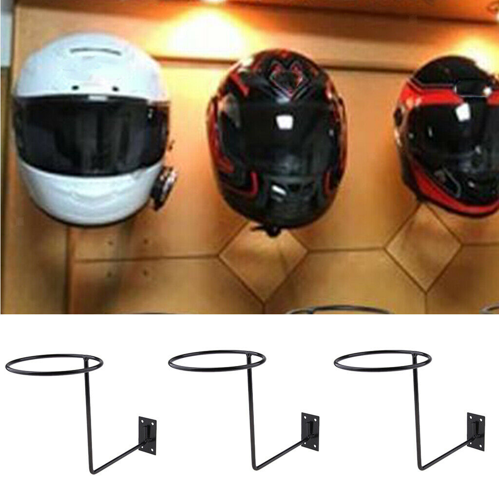 3x Helmet Hanger Jacket Coat Hat Storage Shelf Metal Motorcycle Accessories