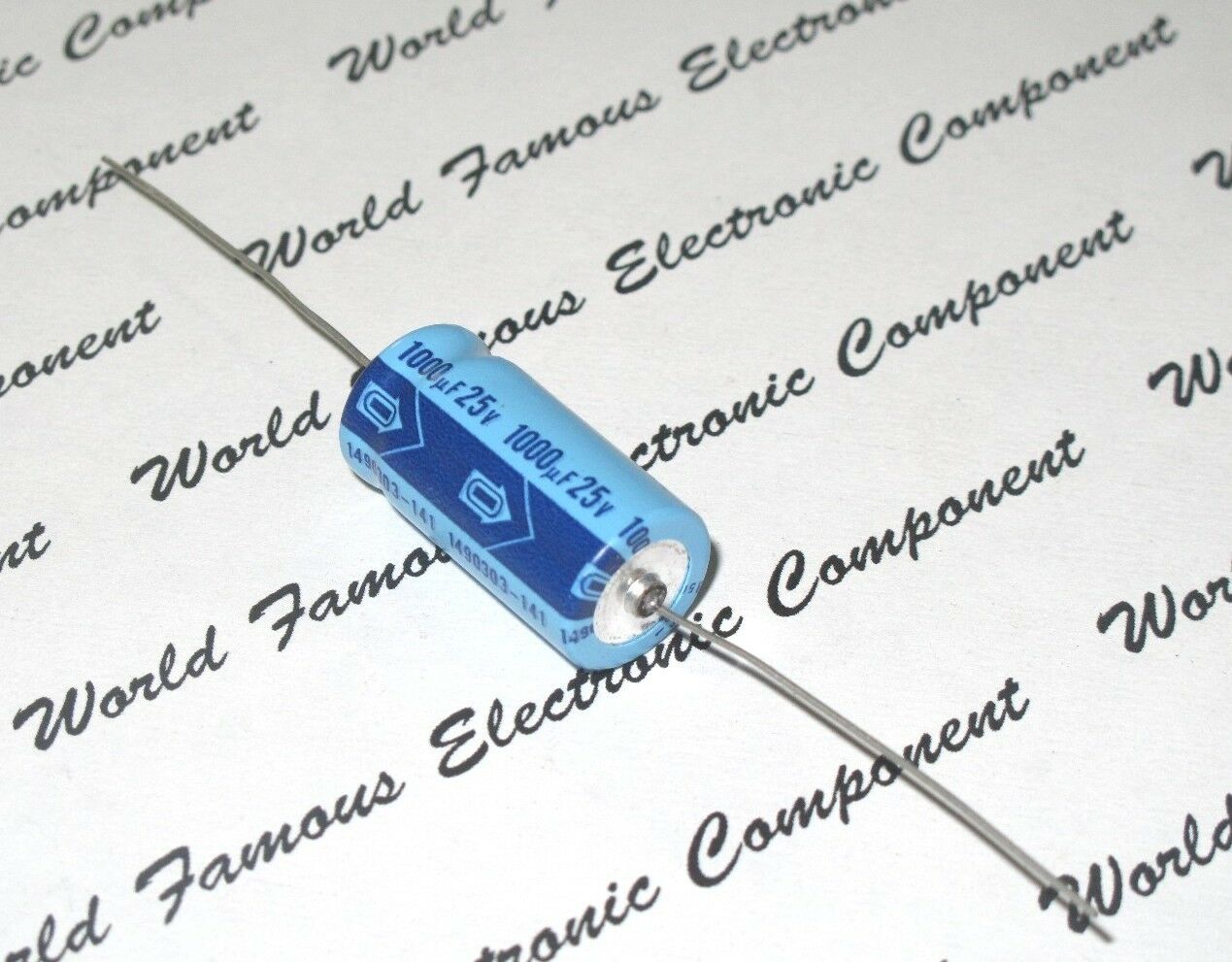 2pcs-NICHICON A17 1000uF (1000µF) 25V Axial Hi-Fi Audio Electrolytic Capacitor
