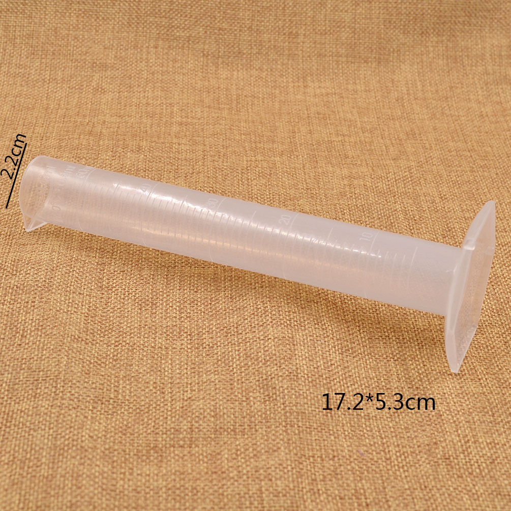 50ml Plastic Measuring Cylinder Graduated Chemistry Lab Test Liquid Tube 1pc