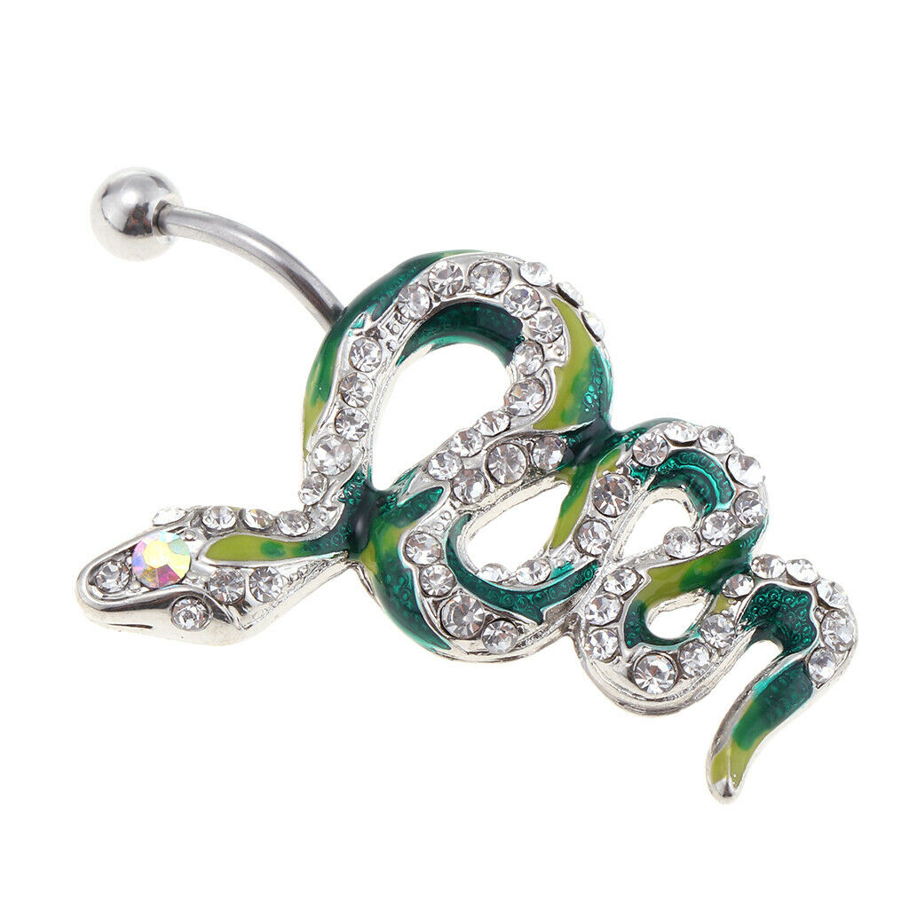 3 Pcs Fashion Enamel Navel Belly Button Rings Dangle Piercing Jewelry Stainless