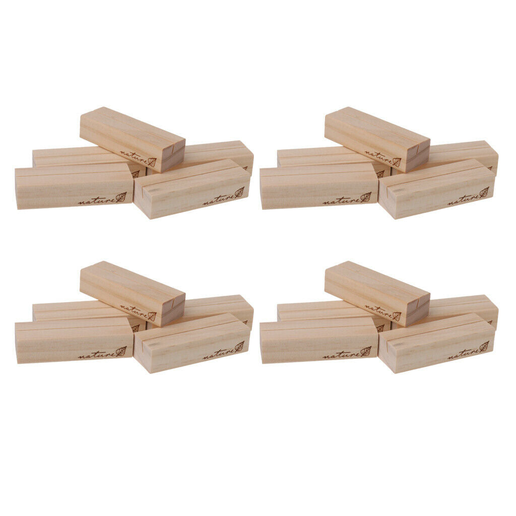 Pieces of 20 Rustic Wedding Table Wood Place Photo Number Name Card Stand Holder