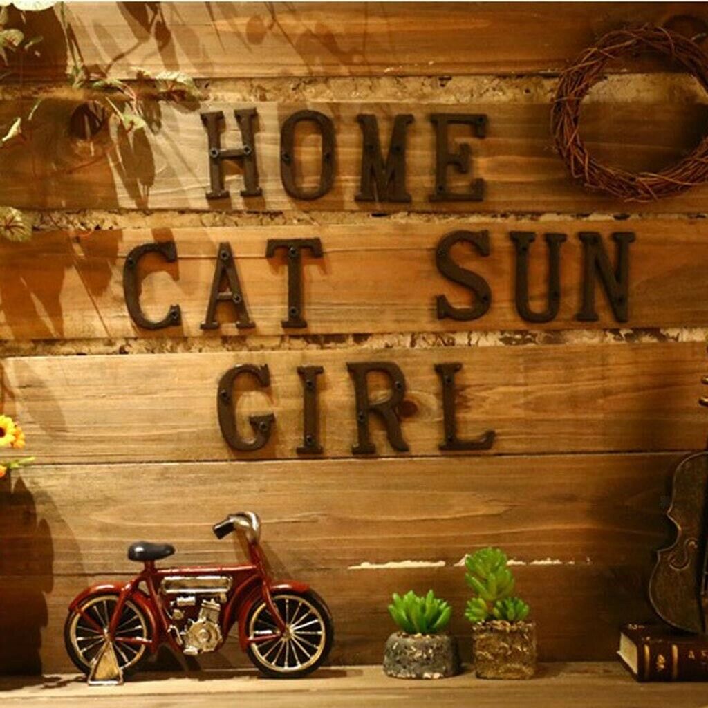 2pcs House Door Decor Creative Nordic Style Letters Wall Mounted Letters