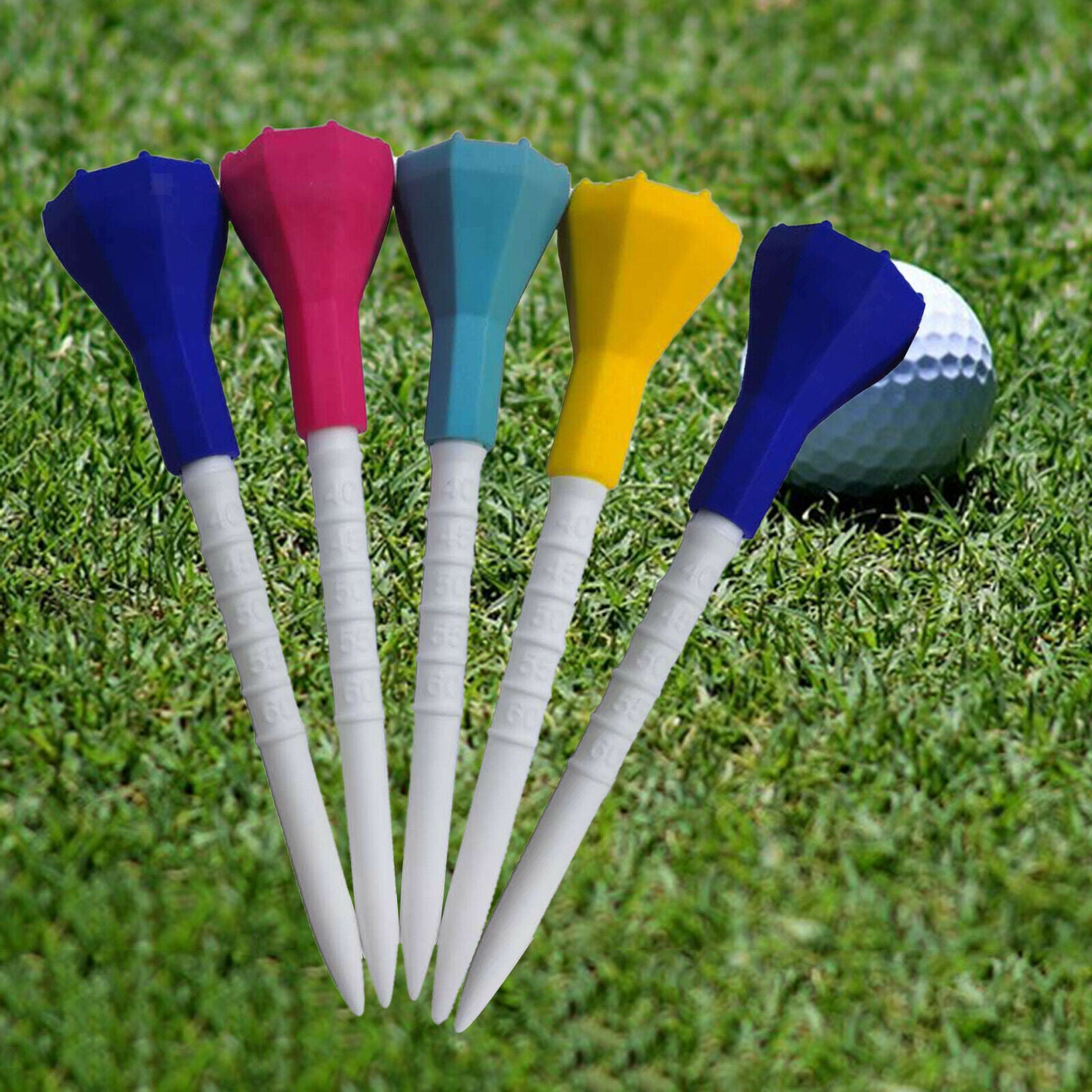 5x Golf Tees Reusable Big Cup Colored Golf Tee Outdoor Sports Accessories