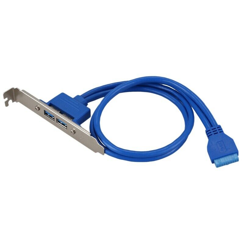 50cm 20 Pin Header Cable to USB 3.0 Type A Female PCI Bracket G8F9F9