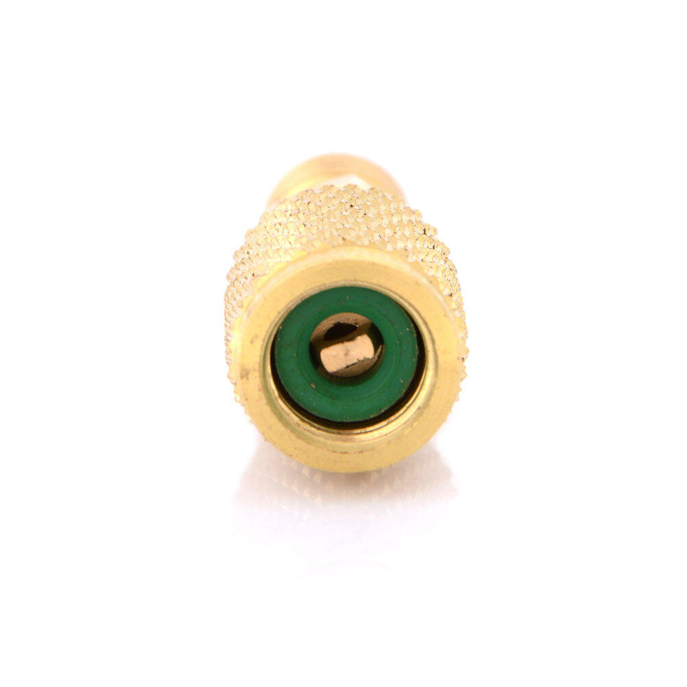 R12 R134A Brass Refrigeration Fitting Adapter 1/4'' To 1/4'' W/Valve Core  Y1