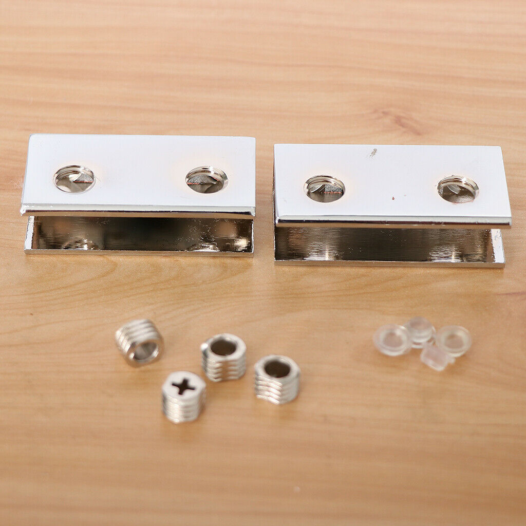 2 pack Zinc Alloy Fixed Glass Clamp Adjustable Glass Brackets C-8-10mm