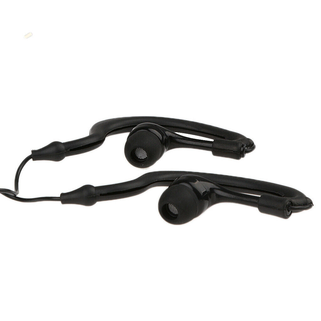 2x Waterproof 3.5mm AUX Port Earhook Earphone Earpiece Muisc Headset Earplug for