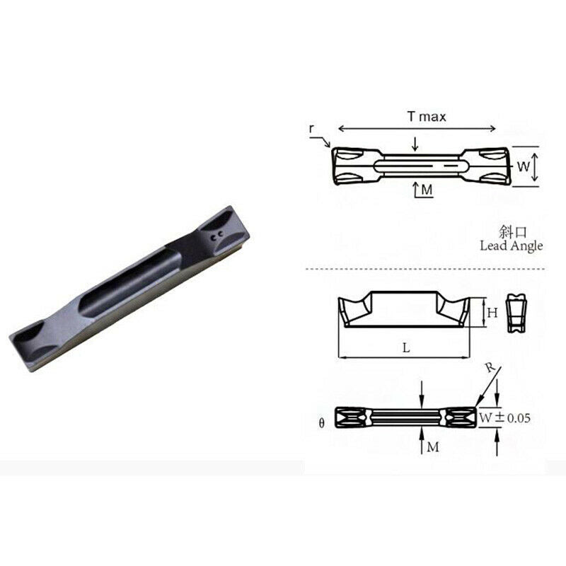TDC3 TT9080 3mm groove cutting CNC carbide cutting insert for TTER**-2T17 holder