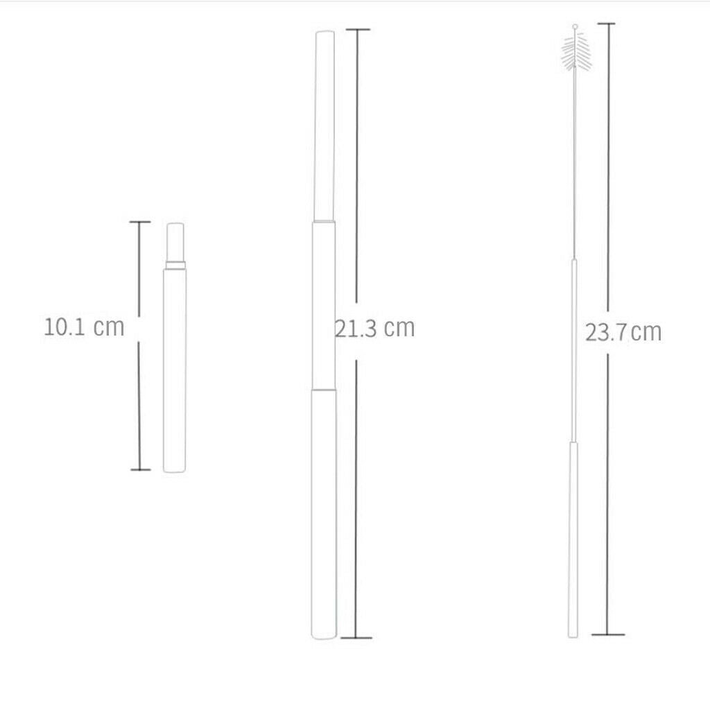 Portable Reusable Drinking Straws - Telescopic Stainless Steel Metal Straw with