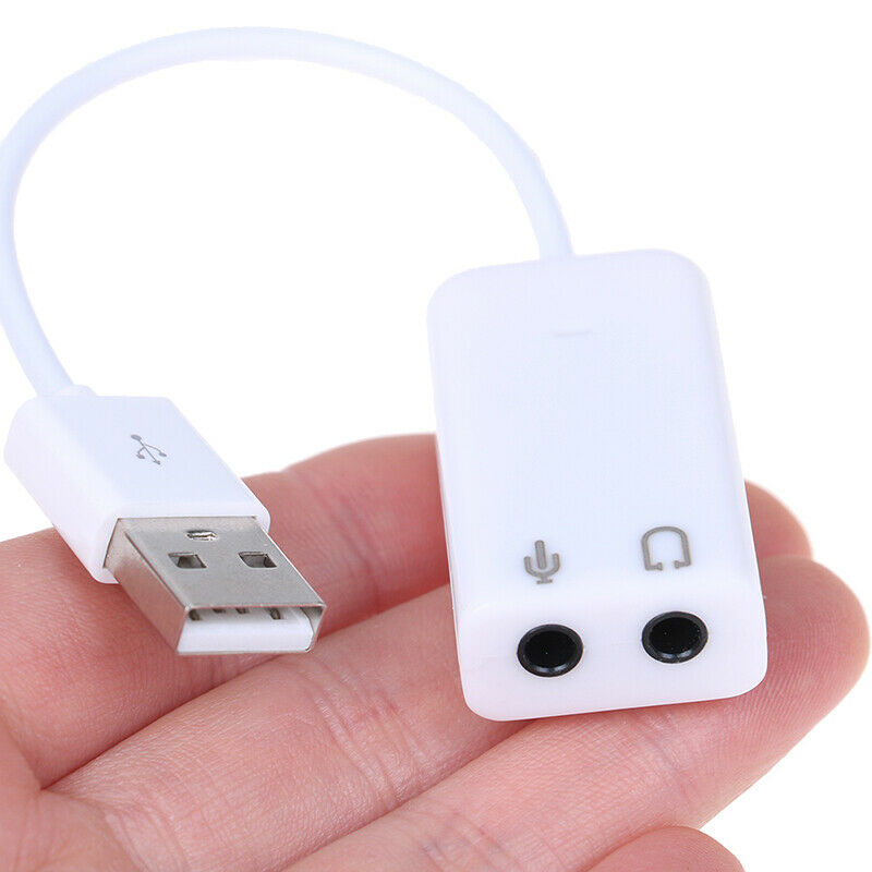 External USB Audio Sound Card Adapter 7.1 Virtual Channel With Cable 3.5m.l8