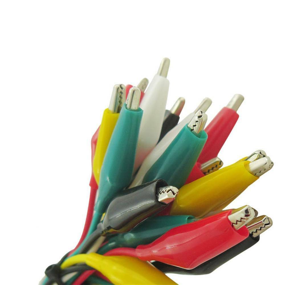 Pro Test Lead Set with Alligator Clips 10 Pieces and 5 Colors 20.5 inches / 52cm