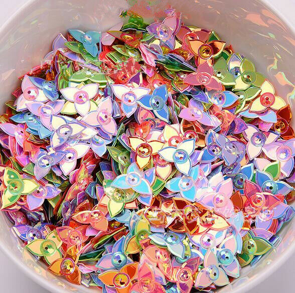 400pcs Flowers shape Sequin Mixed Sewing Wedding dress clothing decoration 15mm