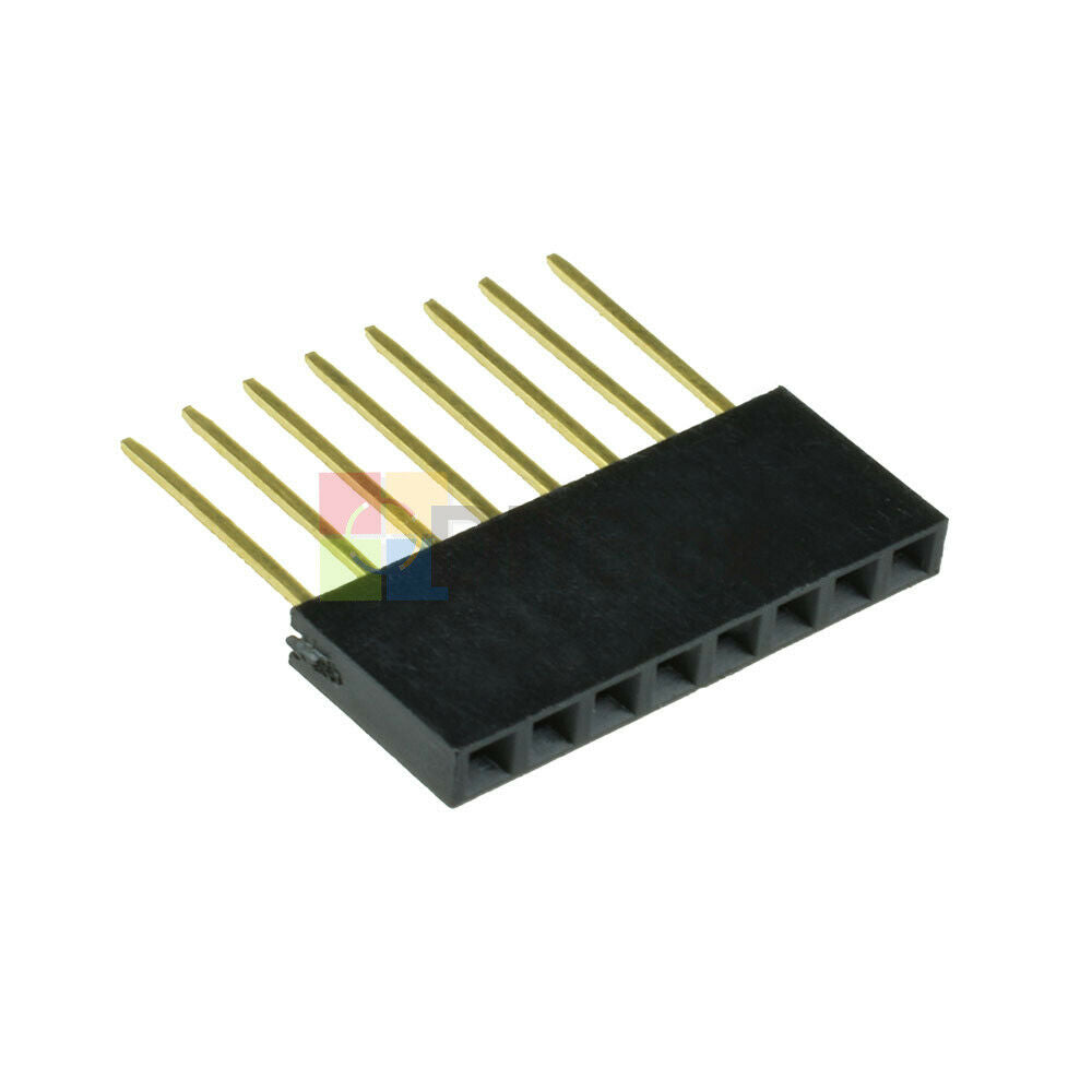 100pcs 8 Pin 2.54 mm Stackable Long Legs Female Header Fit For Arduino Shield