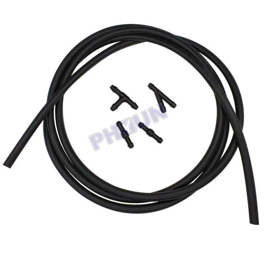 For Nozzle Pump 2m Windscreen Wiper Washer Jet Tube Pipe Hose w/ T Y Connector