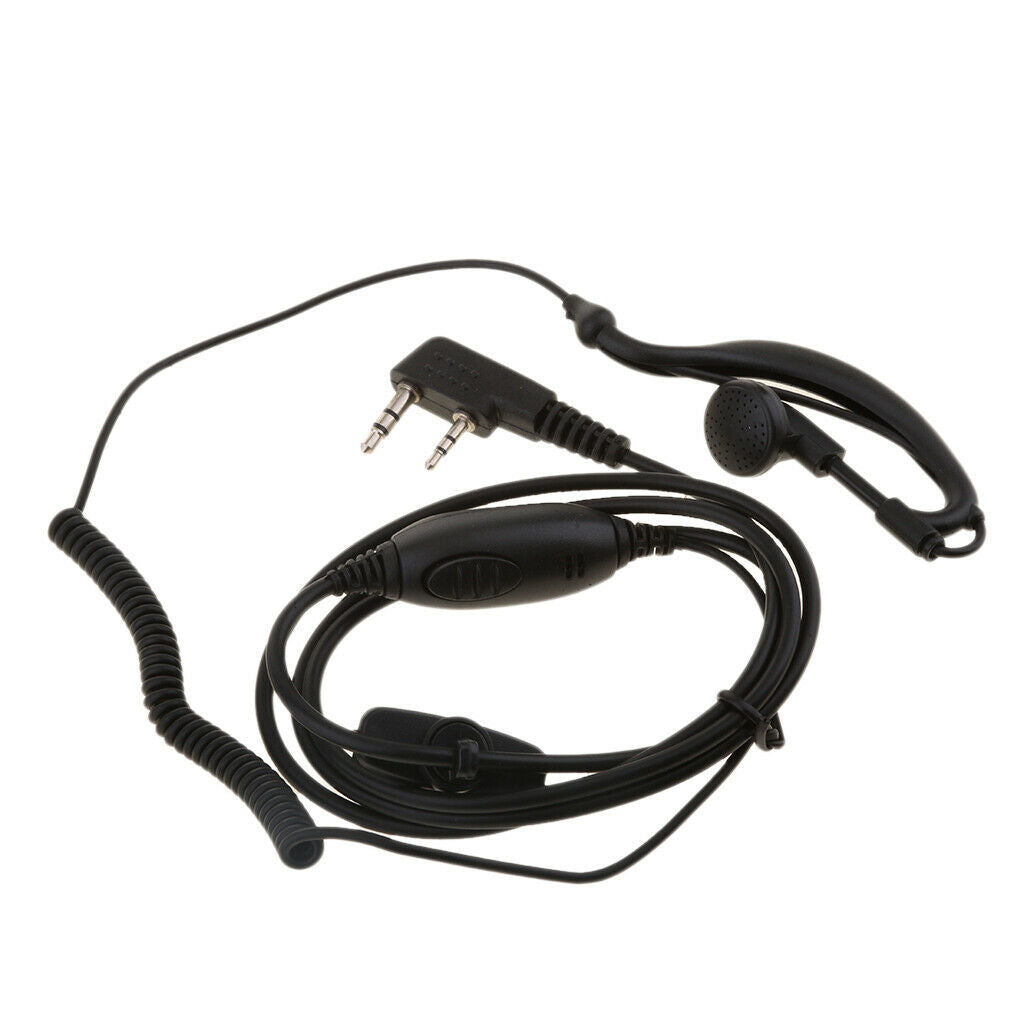 2pin Earhanger Headset with PTT for Baofeng Kenwood   Radio Walkie Talkie
