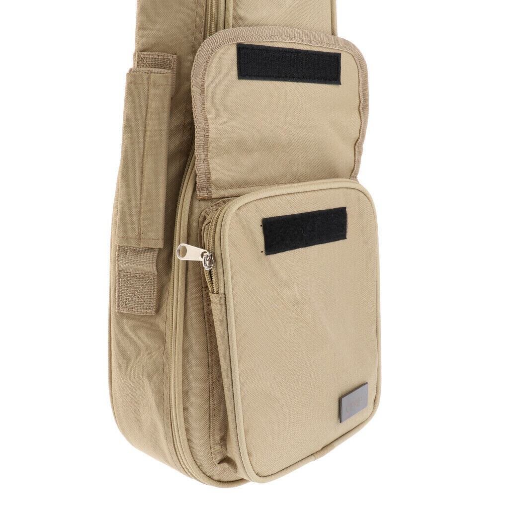 Thicken Adjustable Ukulele Gig Bag Uke Case Padded Carry Bag 21inch Khaki