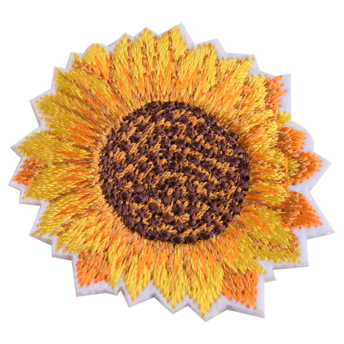 Cute Craft Sunflower Shimmery Clothes Applique Patch Sew-On/Embroidered 10x Atn