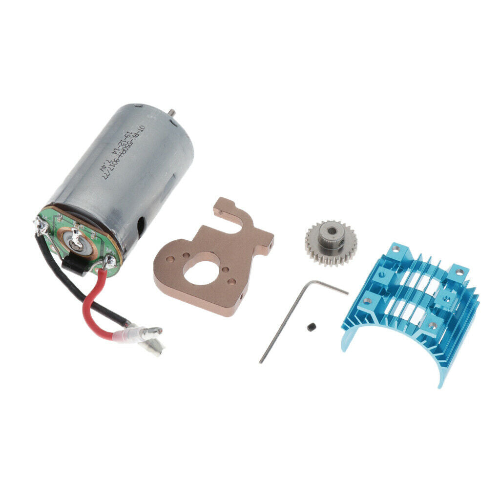 1/14 RC Car Motor + 27T Motor Gear + Heatsink Upgrade Part for WLtoys 144001