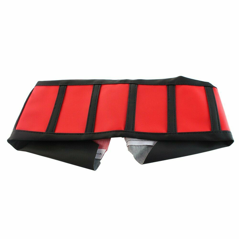 Motorcycle Red Rubber Pro Ribbed Gripper Soft Seat Cover For HXXda CRF450X 05-16