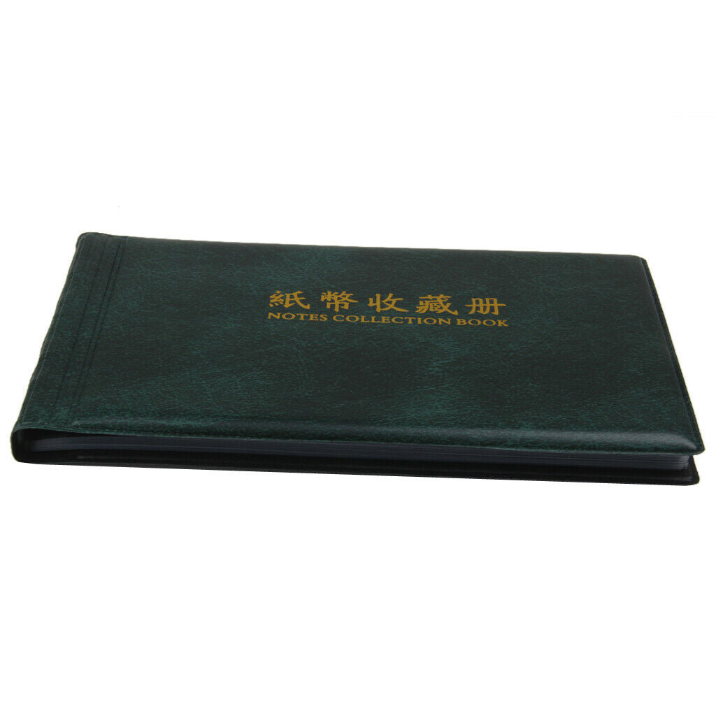 2 Pieces Banknote Currency Collection Album Paper Money Pocket 30 Note Pages can