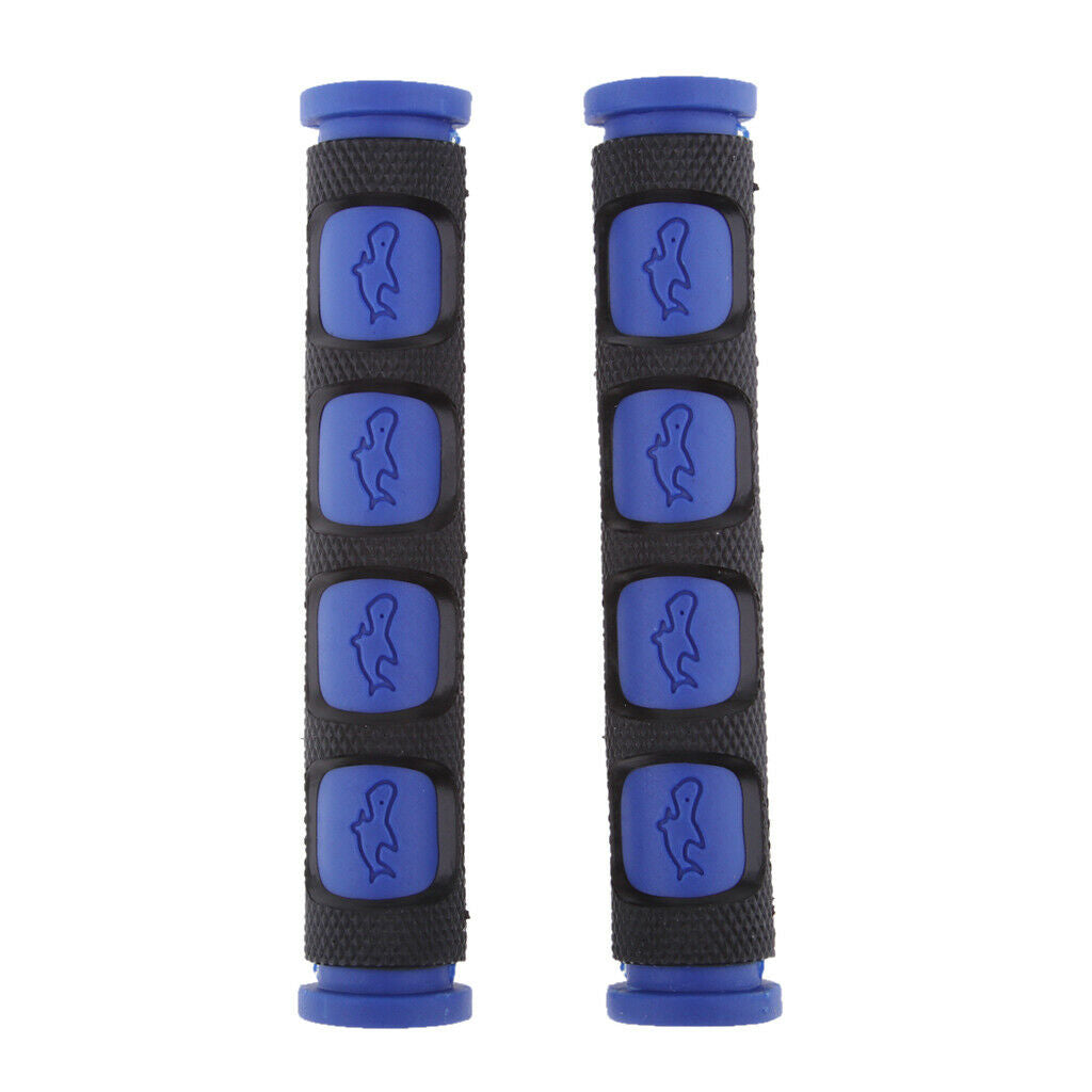 2 Pair Motorcycle Brake / Clutch Lever Sleeves Nonslip Hand Grips Blue+Red