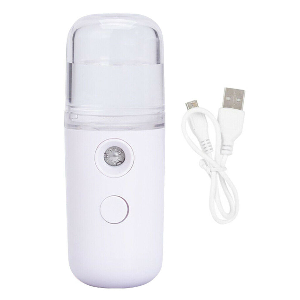 Mini Nano Facial Handy Cool Mist Spray Machine Face Hydration Sprayer White