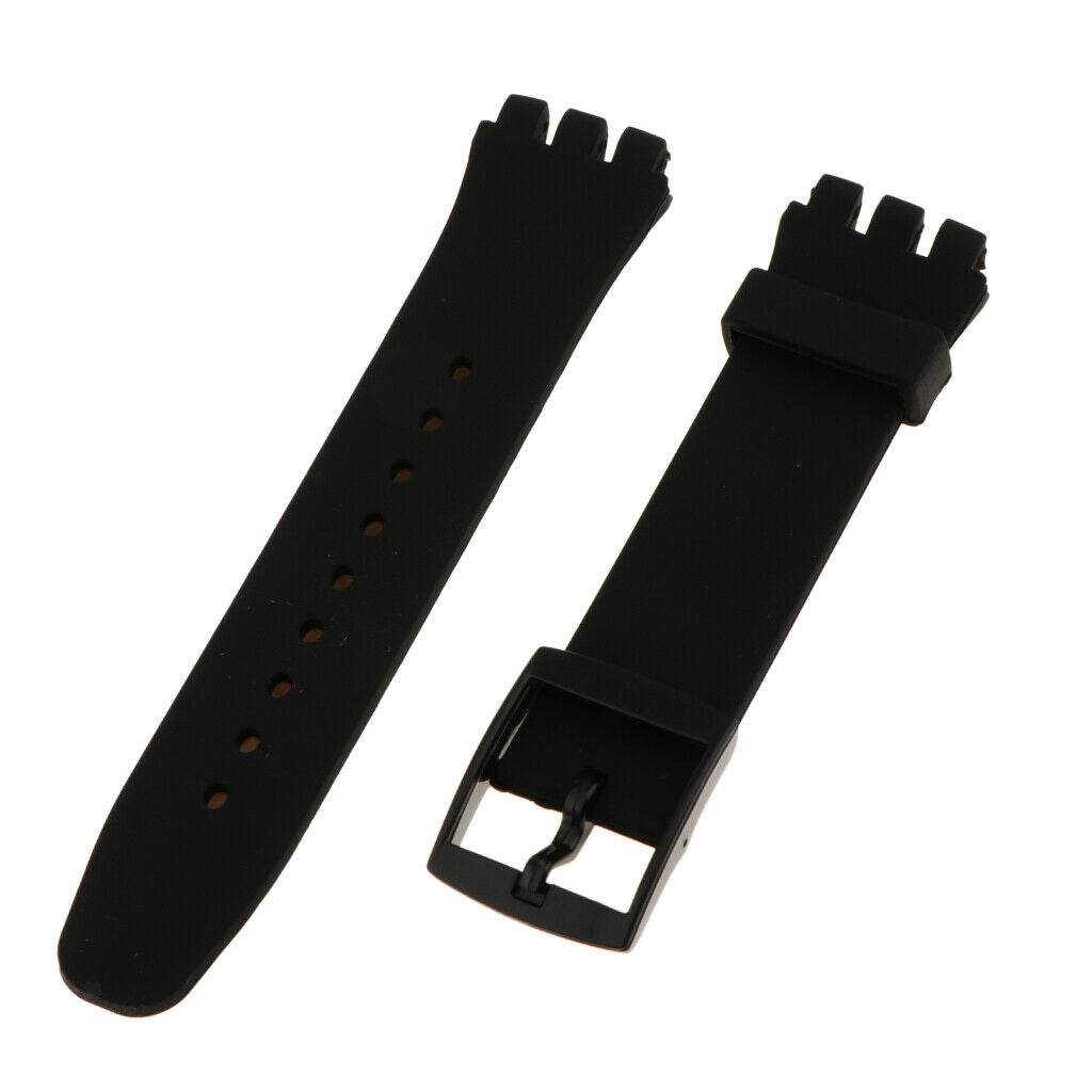 Silicone Watch Bands Watch Straps Replacement Rubber Wrist Band Black