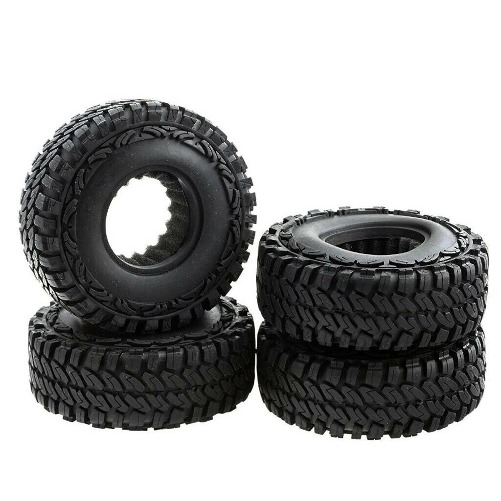 4 Set of 1.9'' Rubber Tyres Set Fit for SCX10 D90 1:10 RC Crawler DIY Parts