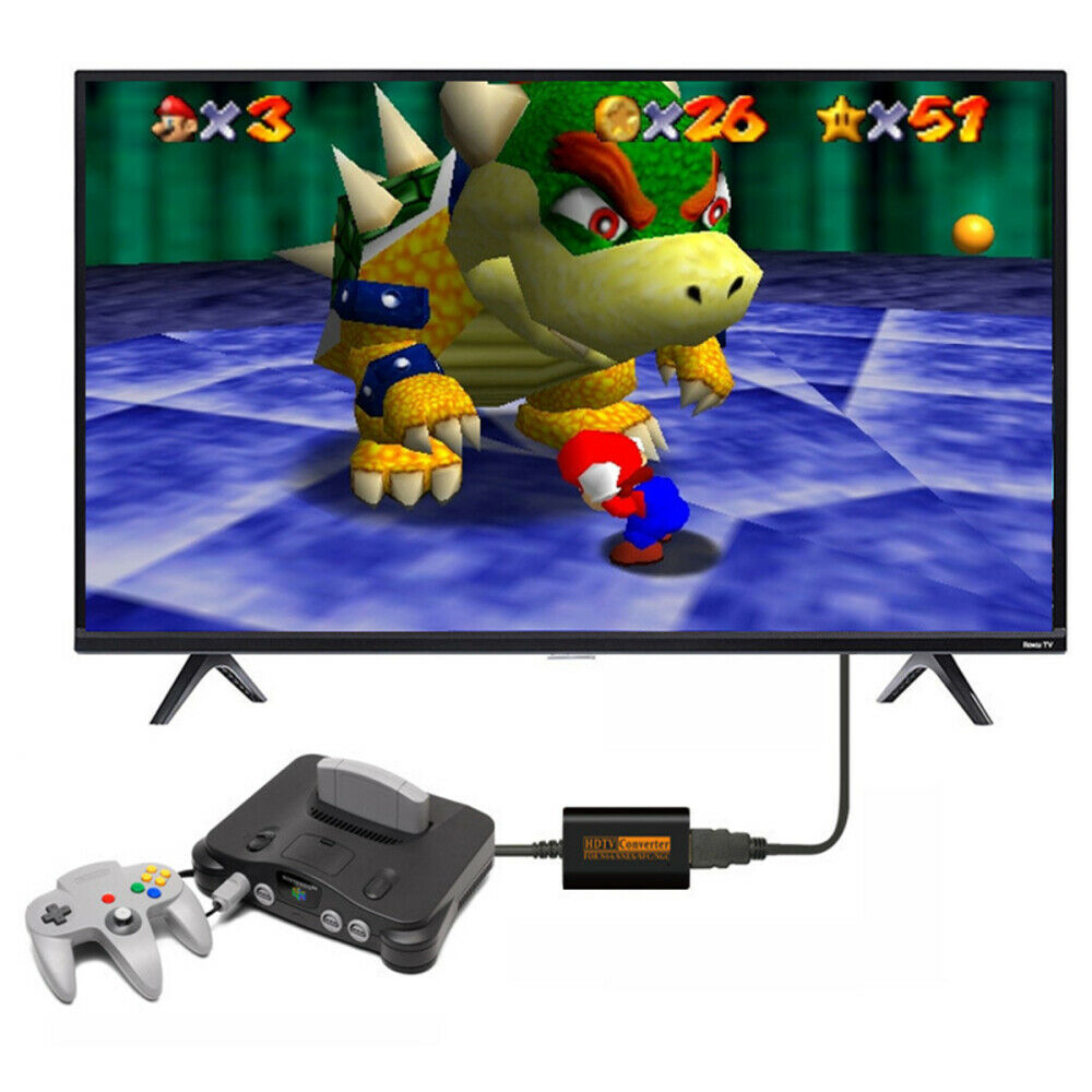 720P Gamepad Converter Adapter for N64/SNES Gamecube Console HDMI Cable