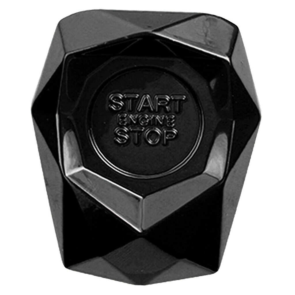 Black Car Start Button Protection Cover Car Engine Start Stop Push Button