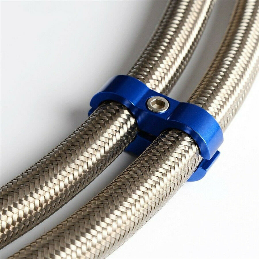 4X AN-10 AN10 19MM 0.75 in Braided Hose Separator Clamp Fitting Adapter Bracket