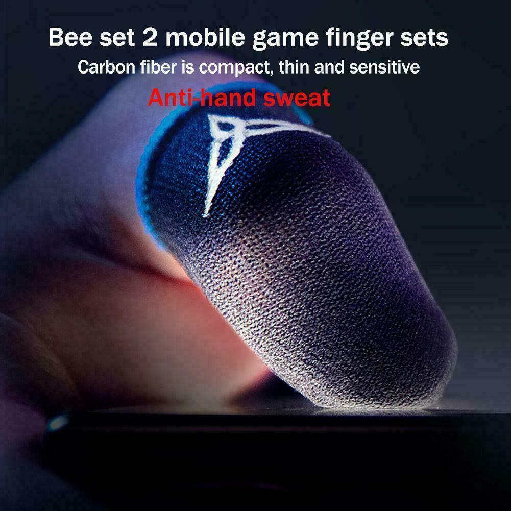 For PUBG Phone Game Sweat-proof Fingers Gloves Screen Thumbs Sleeve Cover V3C5