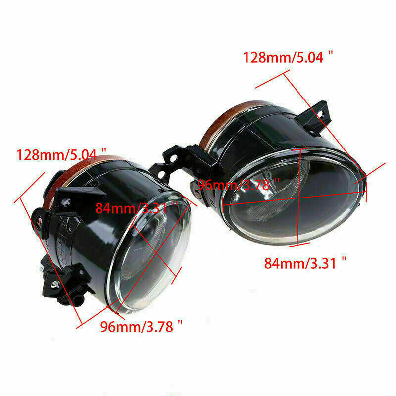 Pair Fit VW Jetta Bora Golf Mk5 2004-2010 Car Front Fog Lights Lamps Clear Lens