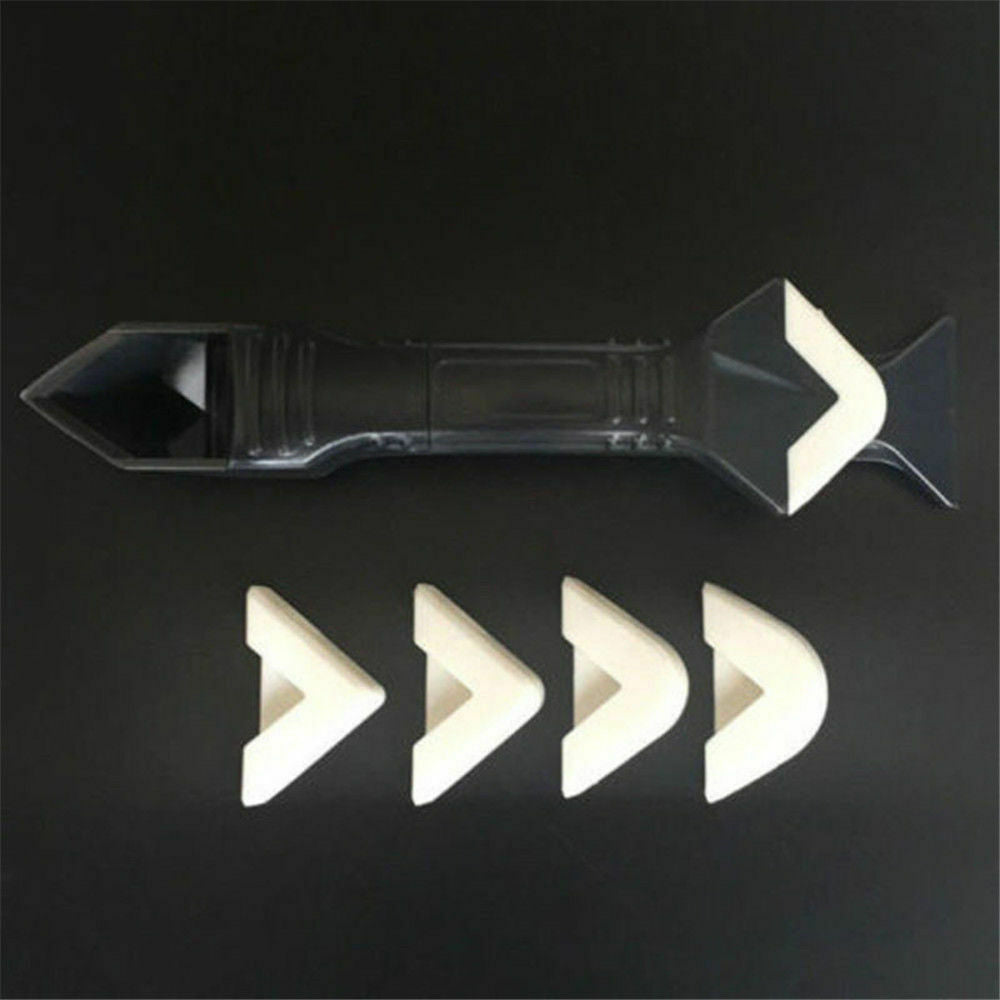 Silicone Remover Caulk Finisher Sealant Smooth Scraper Grout Kit Tools 3 In1