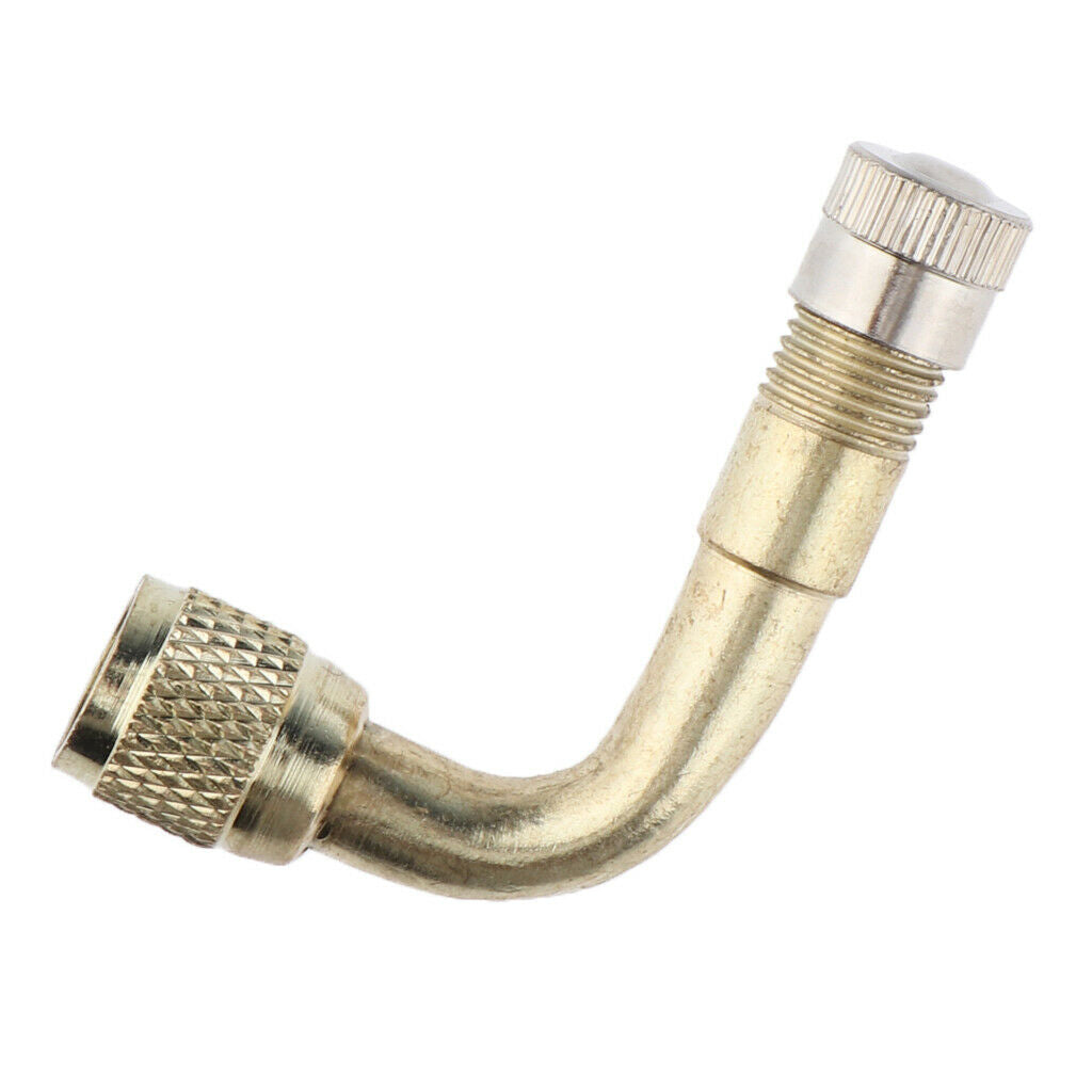 2x Valve Extension Tyre Stem Adapter Core   90 Angle Car Bike Truck Brass