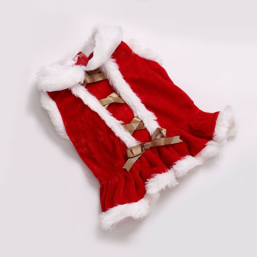 Christmas Costume Coat Clothes Skirt Dress for Pets Dogs Dog Christmas L