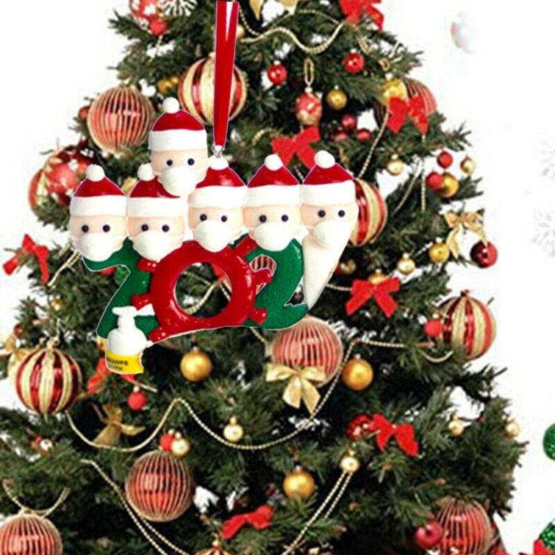 DIY Name Blessings Soft Clay  Snowman Christmas Tree Hanging Pendant 6Pcs K1B4