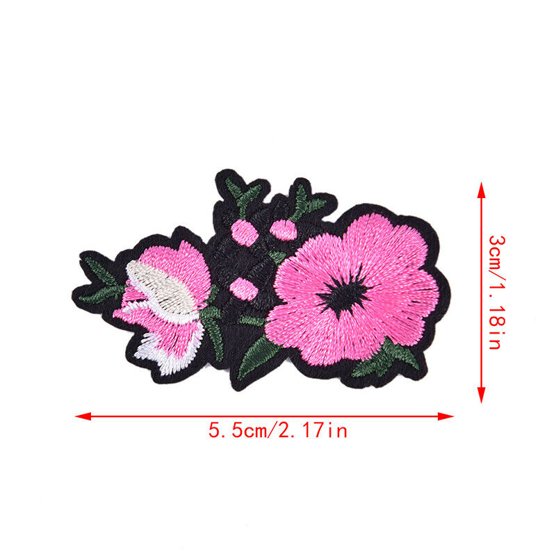 11PCS Flower Patches Applique Embroidered Iron on Patch for Clothes AccessoA Pb