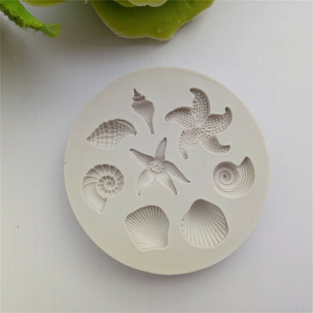 Ocean Biological Conch Sea Shells Chocolate Cake Silicone Mold Kitchen Tools  Lt