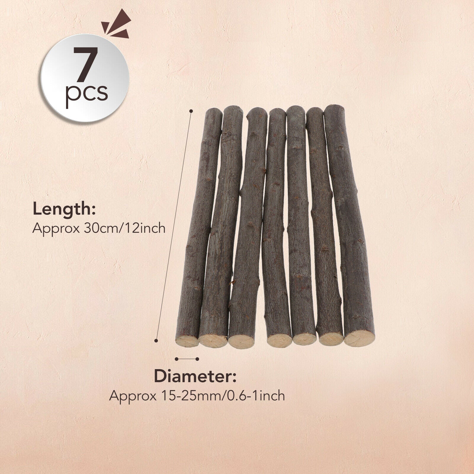 7pcs Driftwood Tree Branch Twig Rustic Home Embellishments Wood Stick Rod