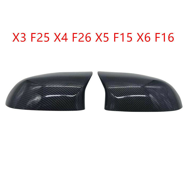 Car Side Wing Mirror Cover Rear-View Caps For BMW X3 F25 X4 F26 X5 F15 2014-2018