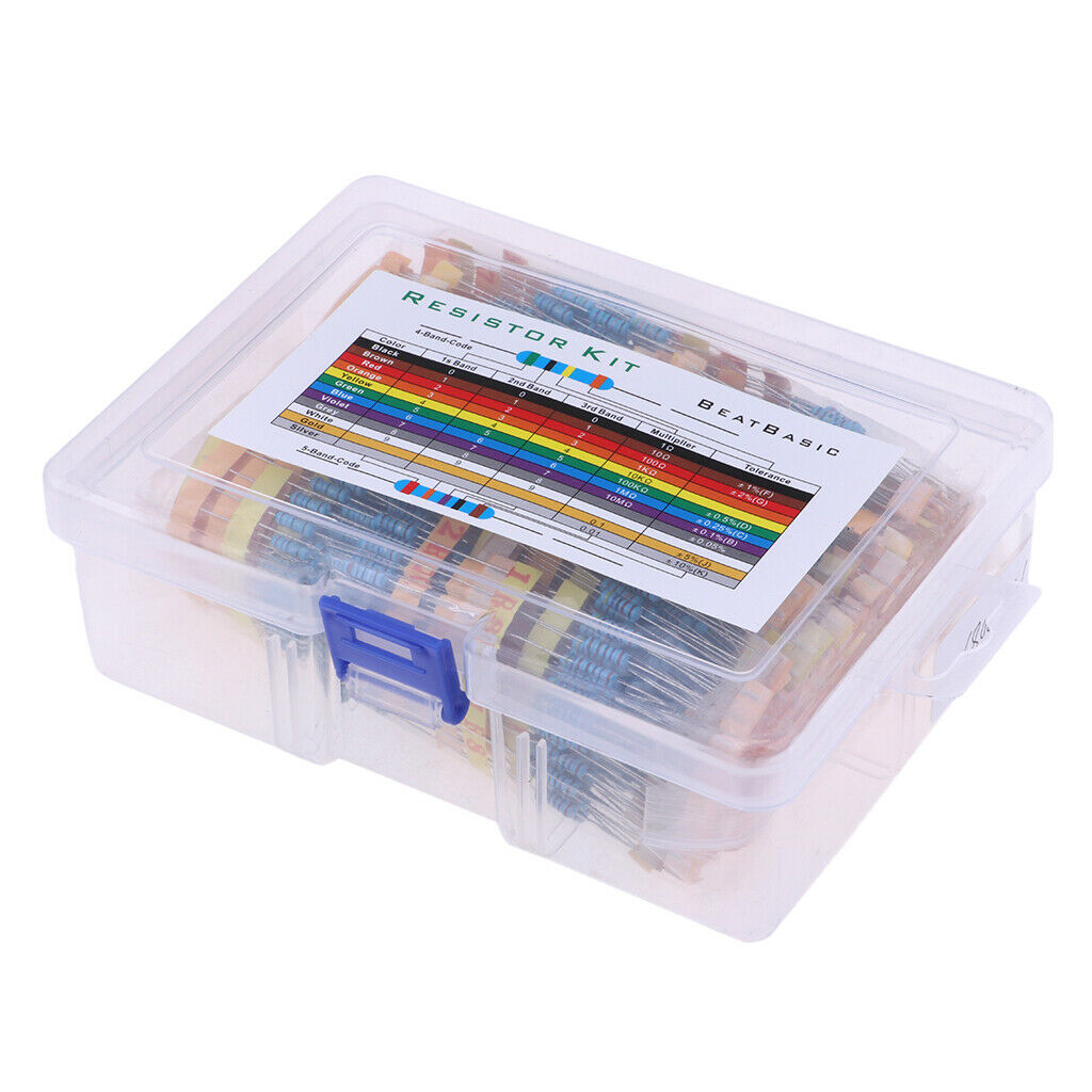 1100pcs 110 Values 0.1R- 10M ohm 1/2W Resistors Assortment Kit Assorted Set