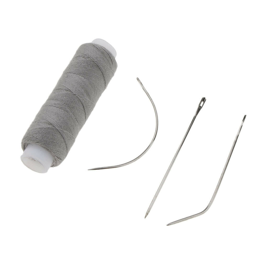 2 Pieces Hair Track Weft Wig Sew Thread Needle J+I+C Wig Making Durable