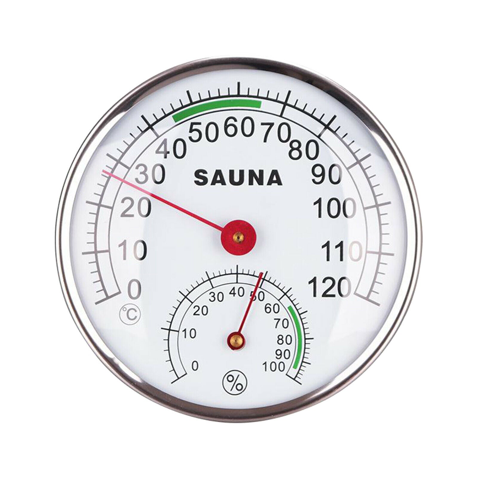 12.5cm Sauna Thermometer and Hygrometer 2 in 1 20 to 120 â„ƒ Wall Hanging