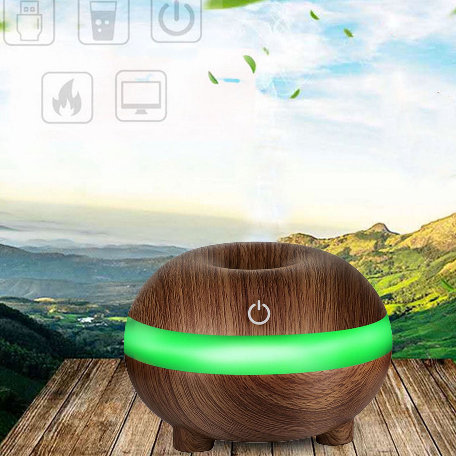 Essential Oil Aroma Diffuser Aromatherapy Ultrasonic Humidifier Air Purifier US