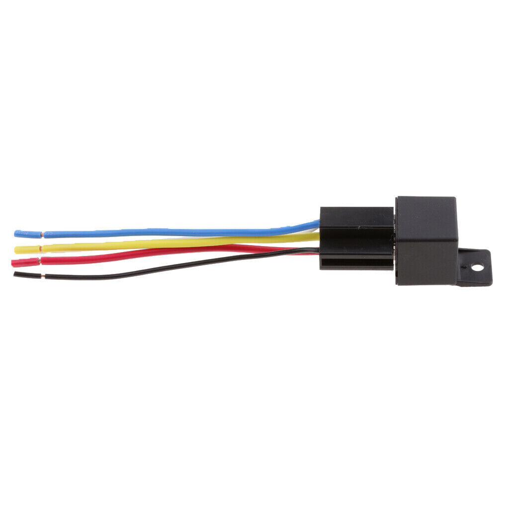 3 Sets DC 24Volt 80 Amp SPST Automotive 5Pins Relay 5 Wires Harness Sockets