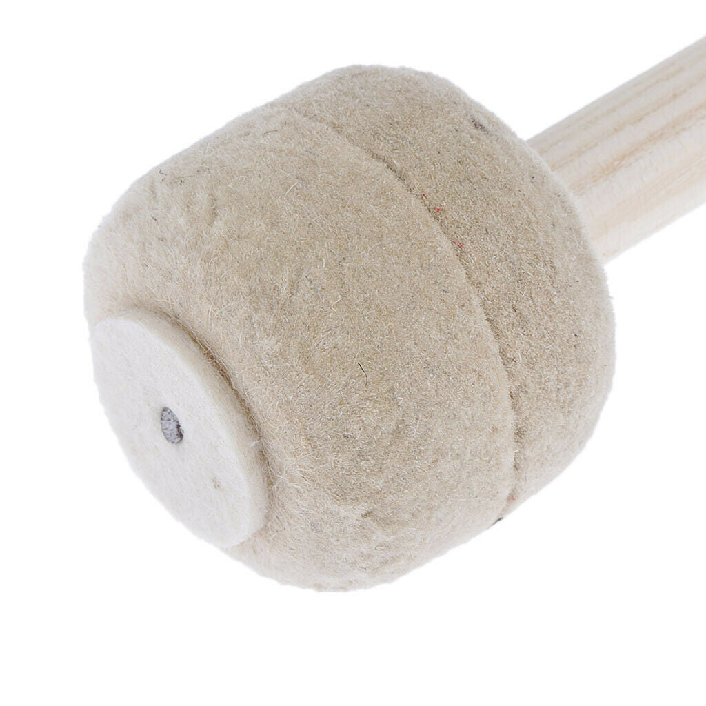 Drum Mallet with Wool Felt Head Instrument Percussion Accessory for Marching