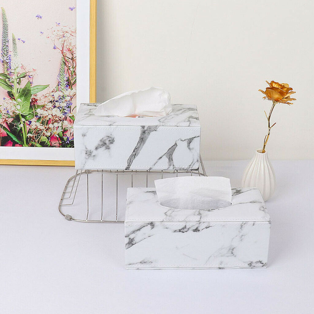 2x marble tissue box napkin holder tissue box cover holder desk box